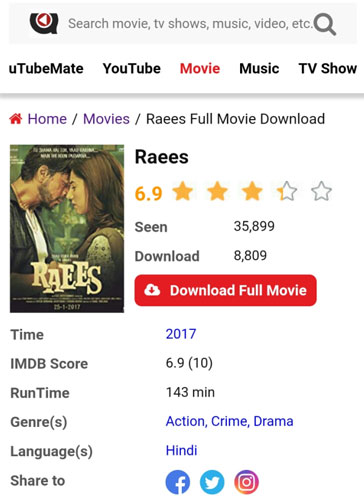 raees hd stream